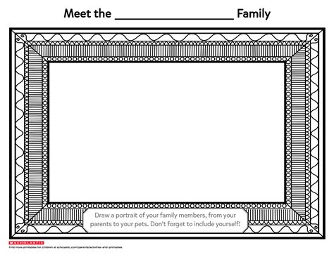 Hold up a photo of yourself and ask who is this?. Draw Your Family Portrait | Worksheets & Printables ...