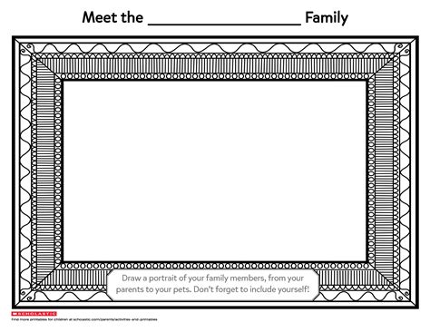 Hold up a photo of yourself and ask who is this?. Draw Your Family Portrait | Worksheets & Printables ...