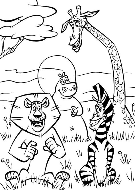 Free coloring pages for kids disney characters cartoon tinkerbell , cinderella, disney cars , princess snow white , princess belle and other disney world. Animals Madagascar coloring pages for kids, printable free ...