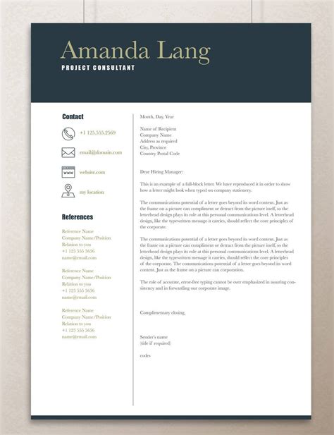 Modern Resume Template Professional Resume Template Word