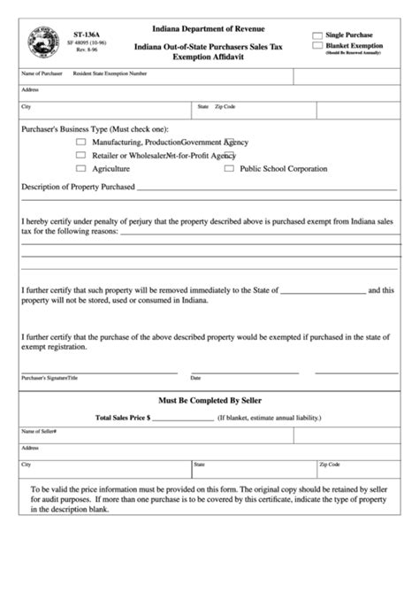 Indiana Property Tax Exemption Form 136 Propertyvb