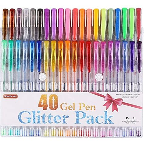 Shuttle Art 40 Colors Glitter Gel Pensglitter Gel Pen Set For Adult