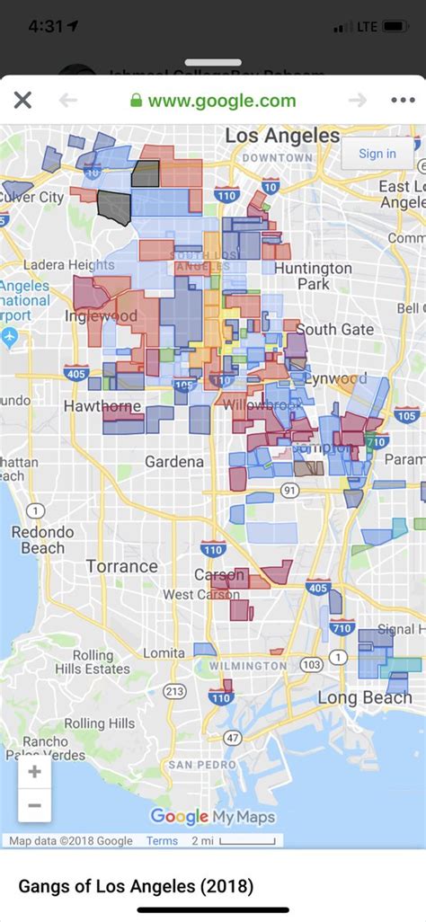 Los Angeles Gangs Map Maps Database Source Vrogue