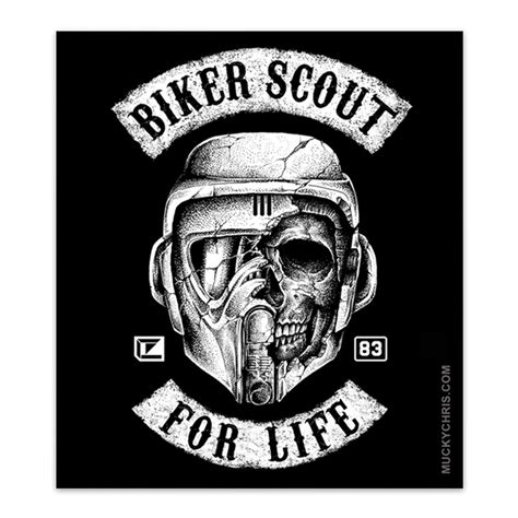 Biker Scout For Life Sticker In 2023 Star Wars Stickers Star Wars