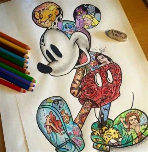 Disney Collage Drawing At Getdrawings Free Download