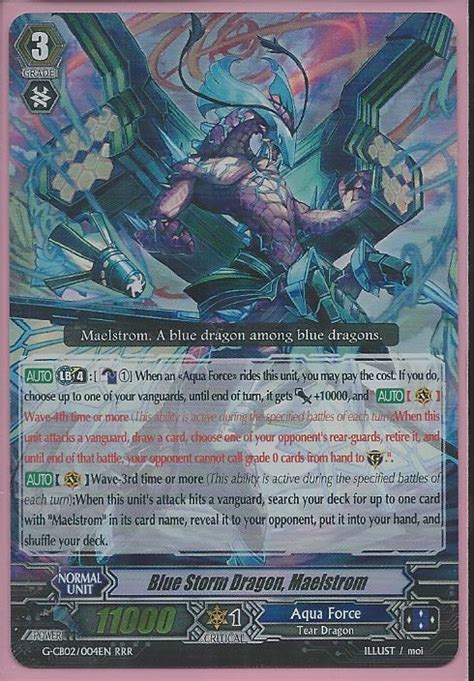 G Cb02004 Blue Storm Dragon Maelstrom Triple Rare Rrr Cardfight