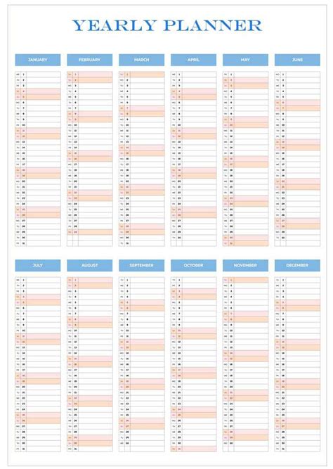 Free 2021 Printable Yearly Planner Template Pdf Best Letter Templates