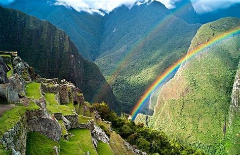 Double Rainbow Over Machu Picchu Peru Nature Pictures Travel Spot