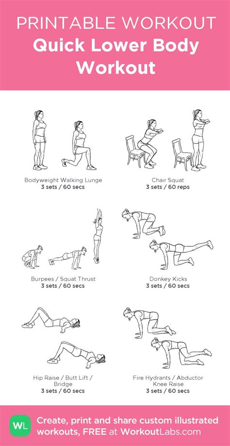 Quick Lower Body Workout My Visual Workout Created At