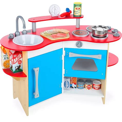 Melissa And Doug Cooks Corner Wooden Pretend Play Toy Kitchen 36in X