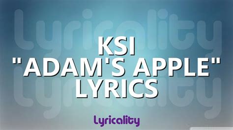 Ksi Adams Apple Lyrics Lyricalitymusic Youtube
