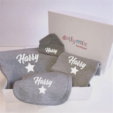 Personalised Grey Boxed T Set Dollymix Boutique Dollymix Boutique Store