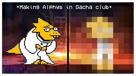 Making Alphys In Gacha Club • • Undertale • Youtube