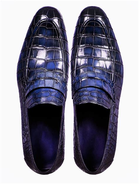Alligator Leather Loafers Dress Shoes For Men Crocodile Bags Crocodile