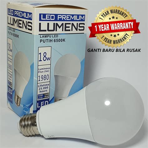 Jual Lampu Led Lumens 18w 18 Watt 18watt Putih Terang Murah 110 Lmw