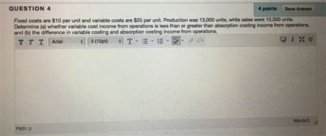 Jan 22, 2019 · the formula to find the fixed cost per unit is simply the total fixed costs divided by the total number of units produced. Solved: Fixed Costs Are $10 Per Unit And Variable Costs Ar ...
