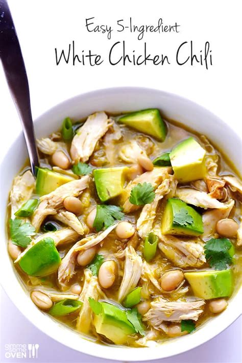 5 Ingredient Easy White Chicken Chili Recipe Gimme Some Oven