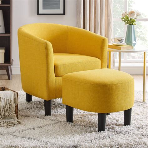 Moe S Home Collection Layan Yellow Accent Chair Meme104309