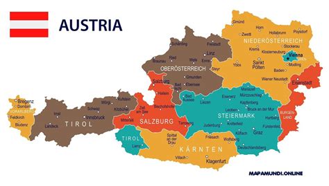 ⊛ Mapa De Austria ·🥇 Político Físico And Turístico En Imágenes 2022