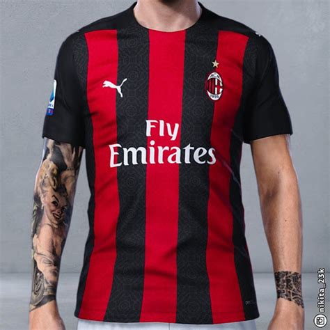 Ac milan dls kits 2021 is in the black, white and red color. AC Milan thuisshirt 2020-2021 gelekt - Voetbal12.nl