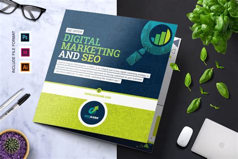 Seo And Digital Marketing Brochure Creative Brochure Templates