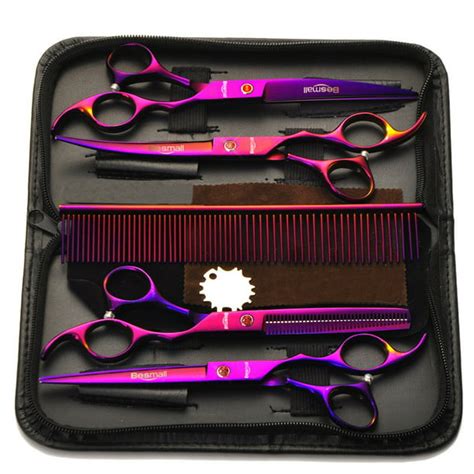 4pcsset Professional Salon Barber Scissors Hairdressing Shears Tool