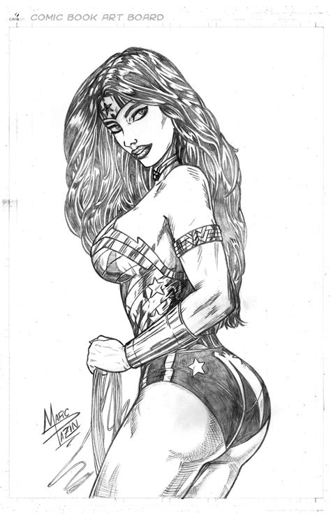 Wonder Woman In Marc Pazin S Pin Ups Commissions And Sequential Art Comic Art Gallery Room