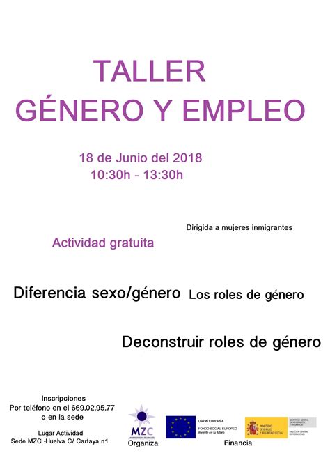 Mzc Huelva Taller GÉnero Y Empleo Acción Social