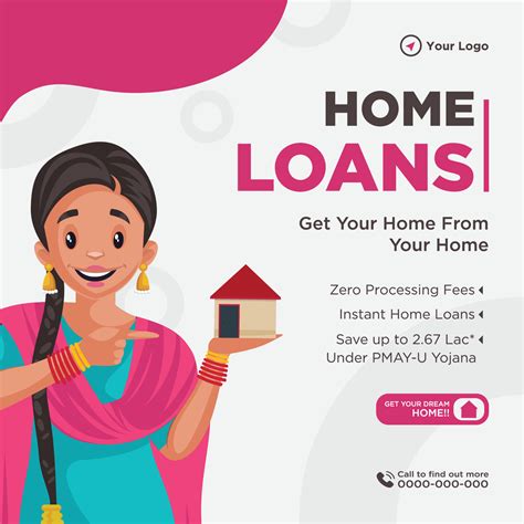 Banner design of home loans get your home from your home template