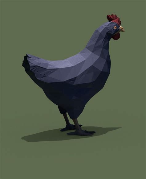 3d Model Chicken Vr Ar Low Poly Cgtrader
