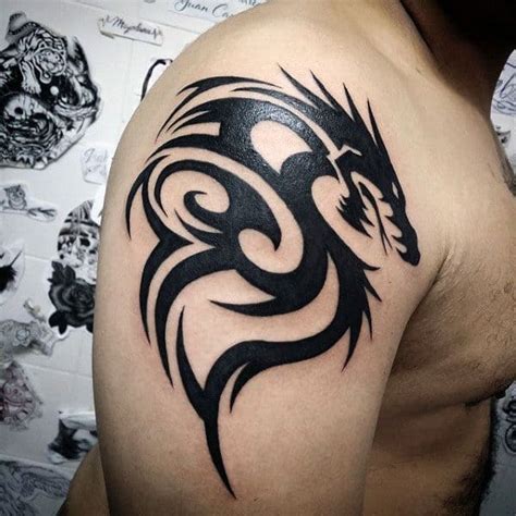 Chinese Tribal Dragon Tattoos