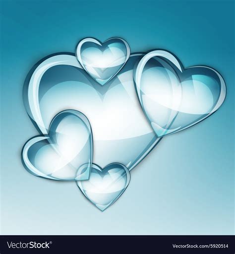 Water Drop Heart Two Royalty Free Vector Image
