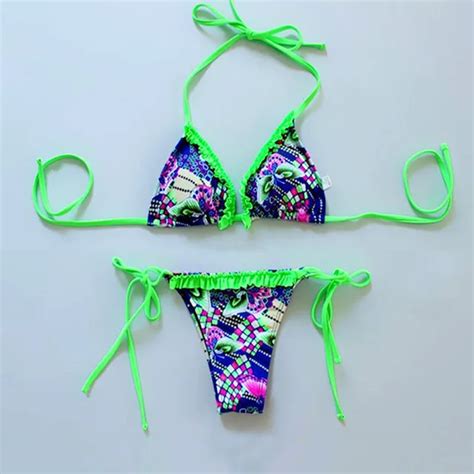 Pacento Bikinis Set Sexy Micro Bikini Brazilian Thong Set Plus Size Swimsuit Bandeau Women