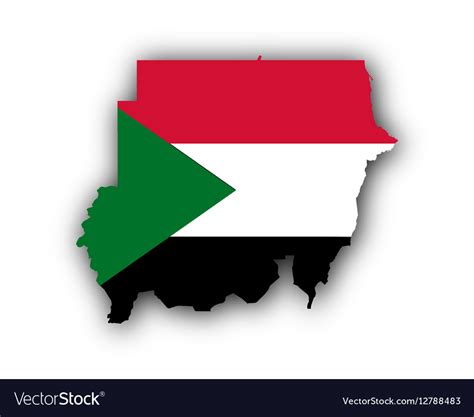 Flag Map Of Sudan Map Vector Vector Free Flag