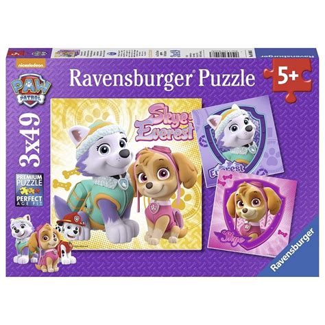 3 Puzzles 49 Pièces Patpatrouille Ravensburger Puzzle Enfant