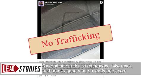 Fact Check Specific Marks On Cars Are Not A Sign Of Sex Trafficking Lead Stories