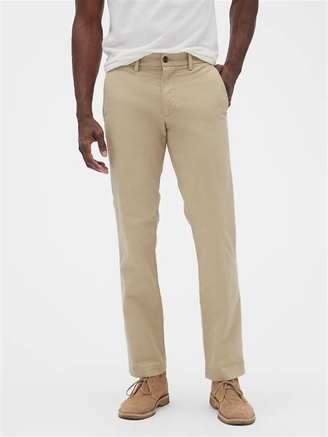 Gapflex Essential Khakis In Straight Fit With Washwell Gap Factory