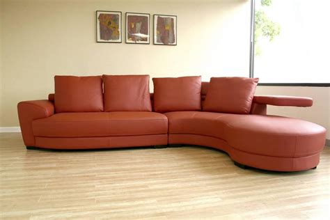 Curved Leather Sectional Sofa Photos Cantik
