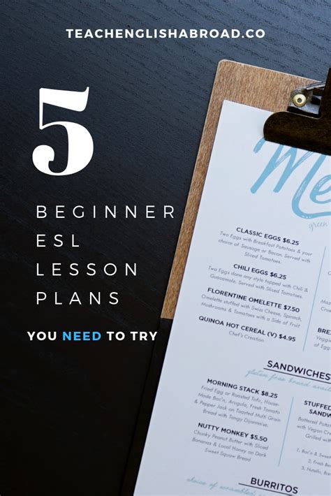 5 Beginner Esl Lesson Plans You Need To Try — Teach English Abroad Teaching Lessons Plans