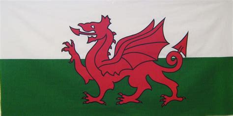 Fabrics Welsh Dragon Welsh Dragon Flag 124cm X 64cm