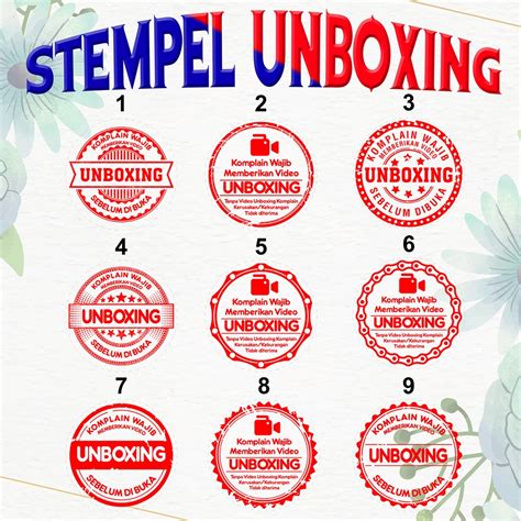 Jual Stempel Video Unboxing Indonesiashopee Indonesia