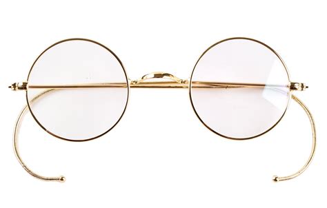 Agstum Retro Small Round Optical Rare Wire Rim Eyeglasses Frame 39mm Gold 714819322696 Ebay