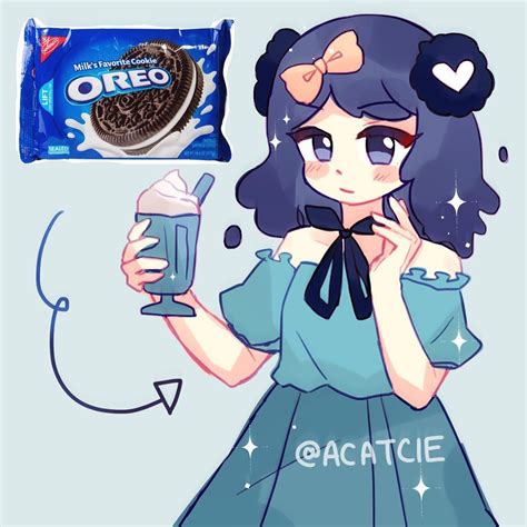 Instagram의 Acatcie 🌱 님 “an Oreo Themed Girl🍪🍮🍫i Collaborated W Lamb