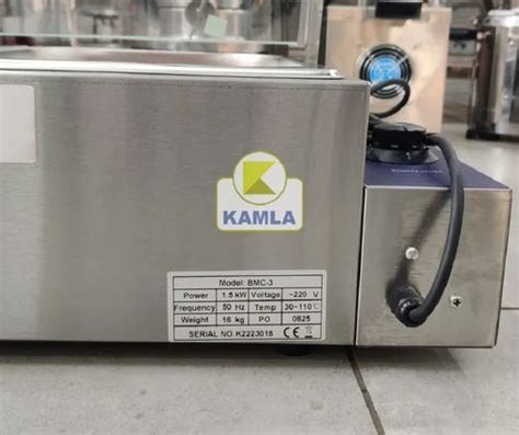 Kamla Enterprises Silver Stainless Steel Bain Marie 3 Pans 12 100mm
