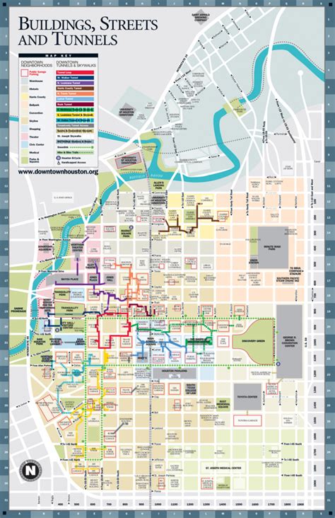 Houston Printable Tourist Map Homeschooling And Unschooling Downtown