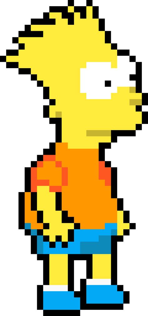 Edición Bart Simpson Herramienta Gratuita De Dibujo En Línea De Pixel