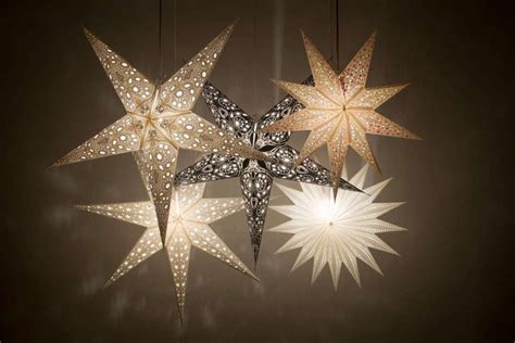 Deluxe Paper Star Light Shades Hanging Ceiling Lampshades Christmas