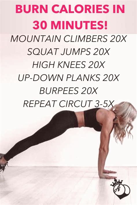 Burn Calories In 30 Minutes At Home Full Body Workout For Women On The Go Athome Full Body Wor