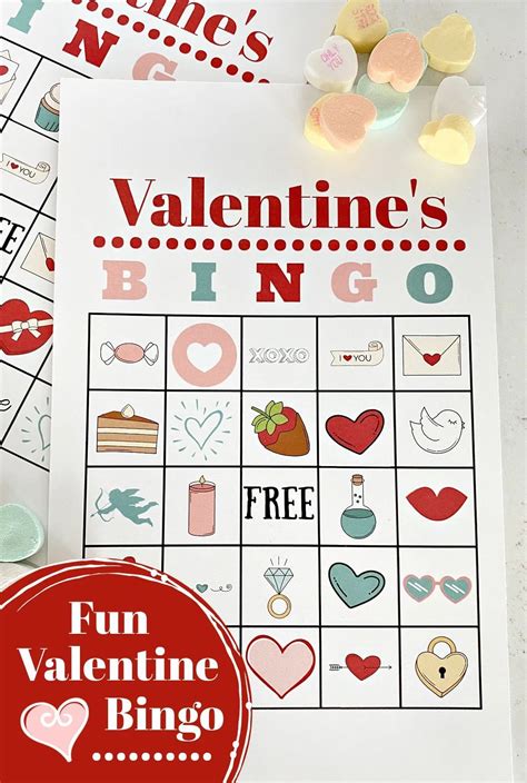 Printable Valentine Bingo Game Fun Squared In 2021 Valentine Bingo