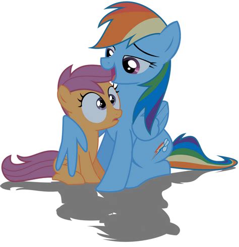 Rainbow Dash And Scootaloo By Multimagyar On Deviantart